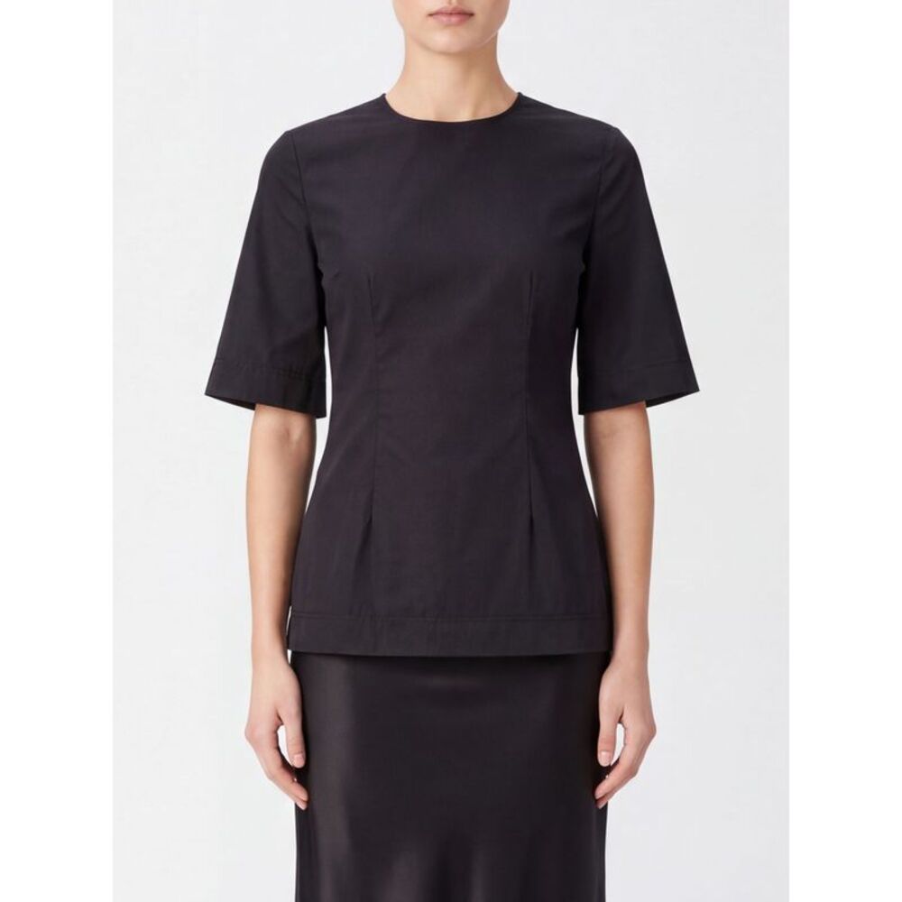 Toteme Women Toteme Slim Fit Short-Sleeved Cotton Crew-Neck Top